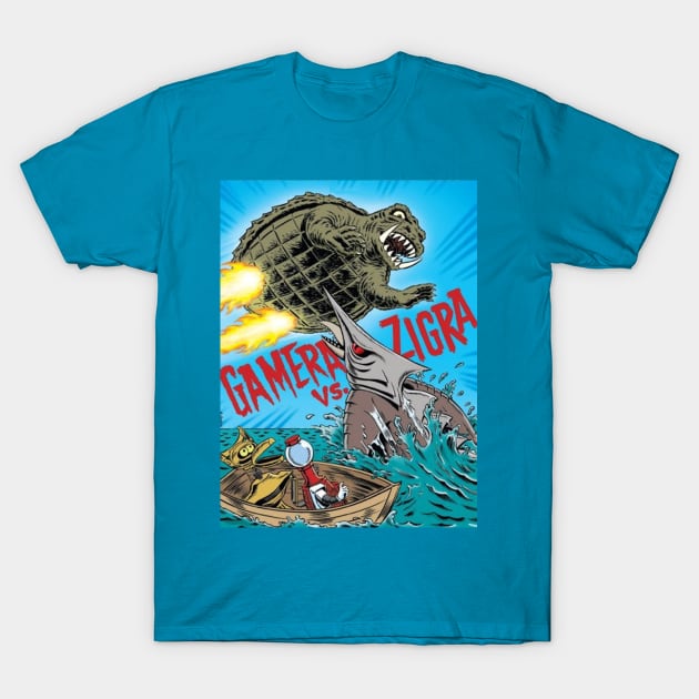 MST3K Mystery Science Promotional Artwork - Gamera vs Zigra T-Shirt by Starbase79